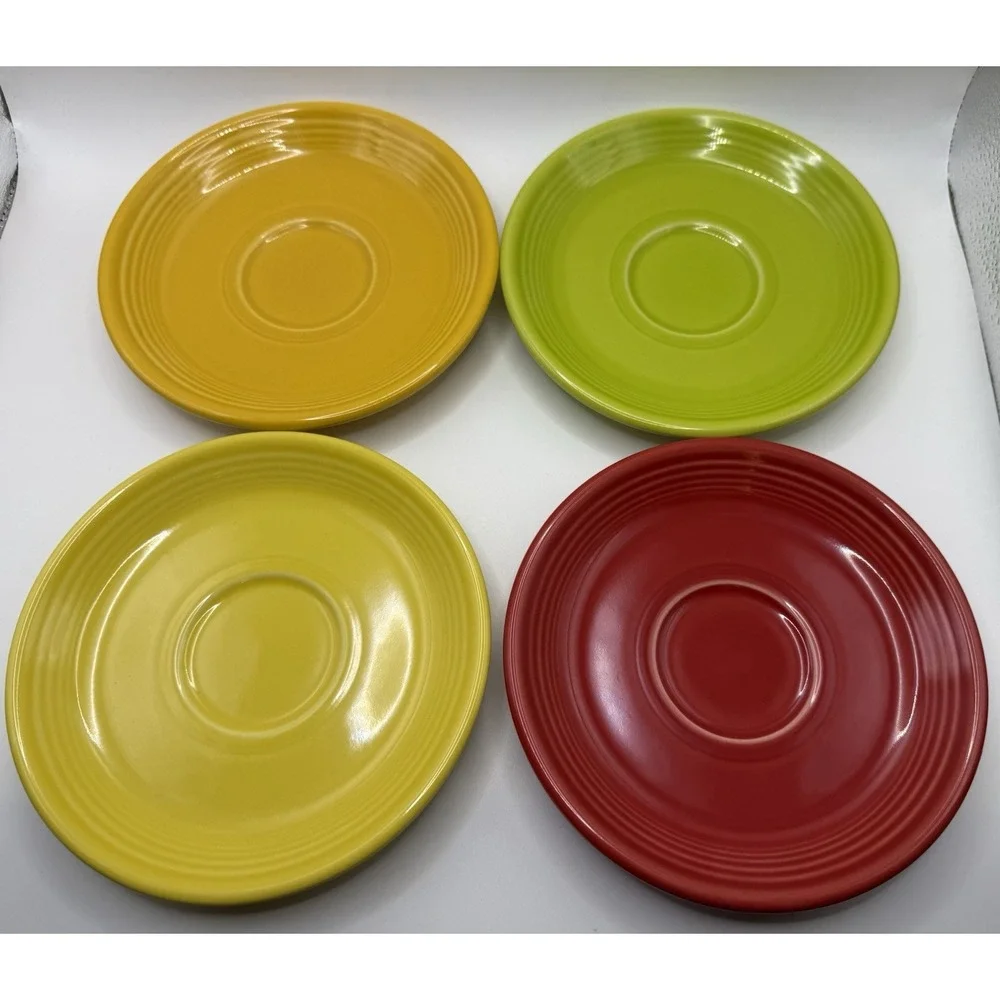 Lot of 4 Fiestaware Saucer Plates 6